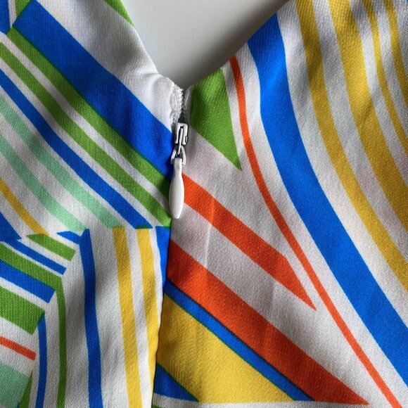 Maggy London Striped Twist Strap Midaxi Dress Sz 22W Colorful Artsy - Picture 7 of 13